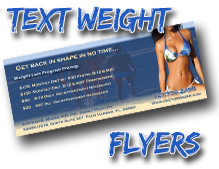 text weight flyers